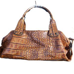 Brown Purse with Crocodile print